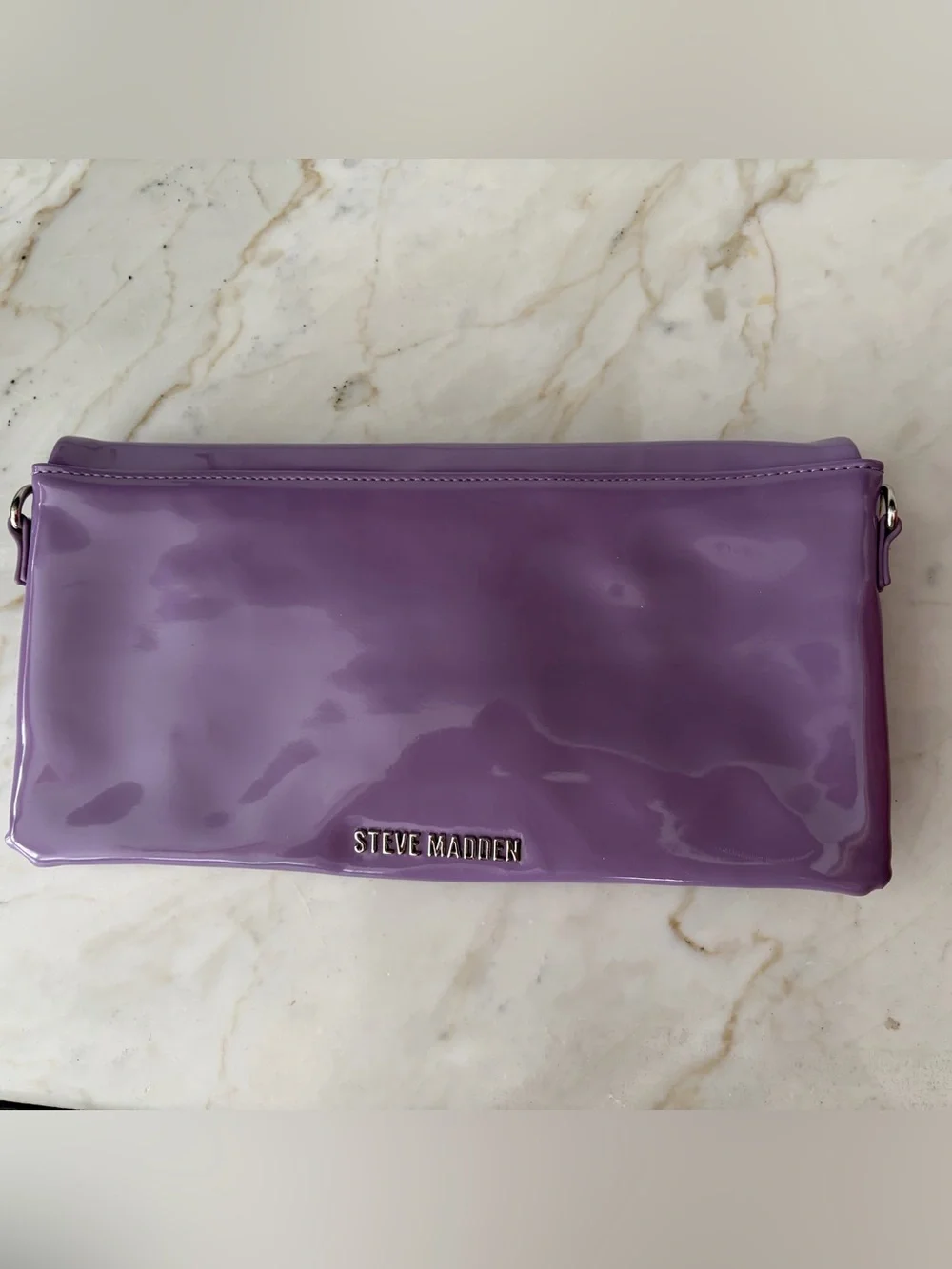 Steve Madden Lavender Patent Wristlet Clutch